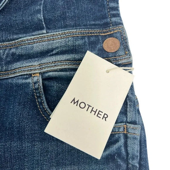 Mother The Tie Back Hustler Ankle Fray Jumpsuit in Pardon My French Denim 30 - Picture 10 of 16